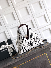 Colestore Chanel Cow Print CC Tote Bag 32×32×11cm - 2