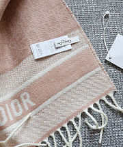 Colestore Dior Oblique Scarf Rose des Vents Pink Cashmere Blend and Metallic Thread - 4