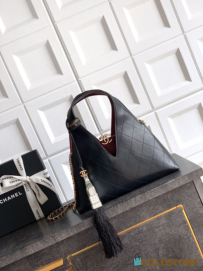 Colestore Chanel Black CC Tote Bag 32×32×11cm - 1