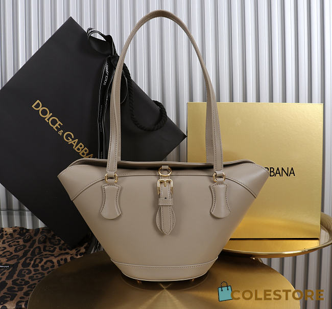 Colestore  Dolce & Gabbana Capri coffa bag in calfskin in Beige/taupe 18x15x13cm - 1