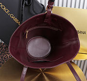 Colestore  Dolce & Gabbana Capri coffa bag in calfskin in Burgundy 18x15x13cm - 5