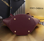 Colestore  Dolce & Gabbana Capri coffa bag in calfskin in Burgundy 18x15x13cm - 2