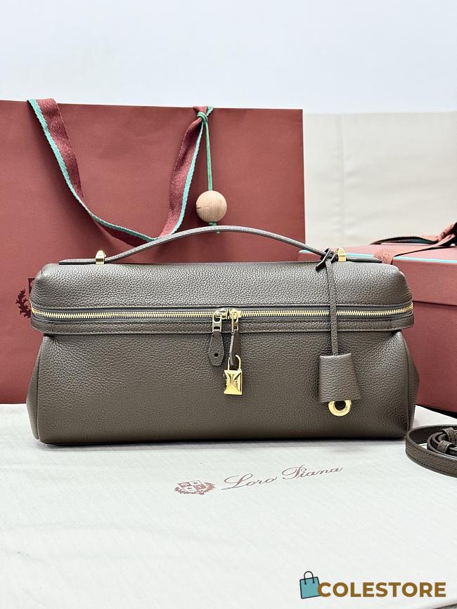 Colestore  Loro Piana Extra Softy Bag L33 Calfskin Taupe/Sun Gold 33 x 14 x 9cm - 1