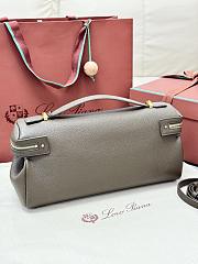 Colestore  Loro Piana Extra Softy Bag L33 Calfskin Taupe/Sun Gold 33 x 14 x 9cm - 5