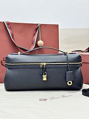 Colestore  Loro Piana Extra Softy Bag L33 Calfskin Black/Sun Gold 33 x 14 x 9cm - 1