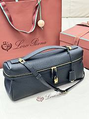 Colestore  Loro Piana Extra Softy Bag L33 Calfskin Black/Sun Gold 33 x 14 x 9cm - 5