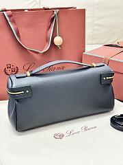 Colestore  Loro Piana Extra Softy Bag L33 Calfskin Black/Sun Gold 33 x 14 x 9cm - 2