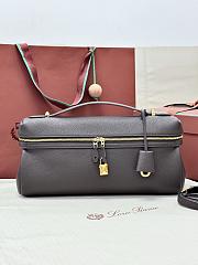 Colestore  Loro Piana Extra Softy Bag L33 Calfskin Dark Chocolate Licorice/Sun Gold 33 x 14 x 9cm - 1