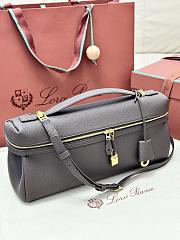 Colestore  Loro Piana Extra Softy Bag L33 Calfskin Dark Chocolate Licorice/Sun Gold 33 x 14 x 9cm - 5