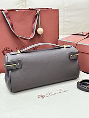 Colestore  Loro Piana Extra Softy Bag L33 Calfskin Dark Chocolate Licorice/Sun Gold 33 x 14 x 9cm - 3