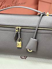 Colestore  Loro Piana Extra Softy Bag L33 Calfskin Dark Chocolate Licorice/Sun Gold 33 x 14 x 9cm - 4
