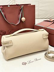 Colestore  Loro Piana Extra Softy Bag L33 Calfskin  Ancient Sandstone/Sun Gold 33 x 14 x 9cm - 3