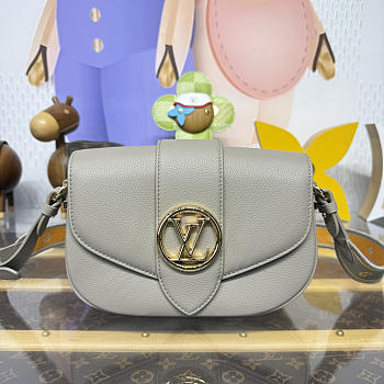 Colestore Louis Vuitton Microchipped Grey Soft Pont 9 PM 25x17.5x8cm