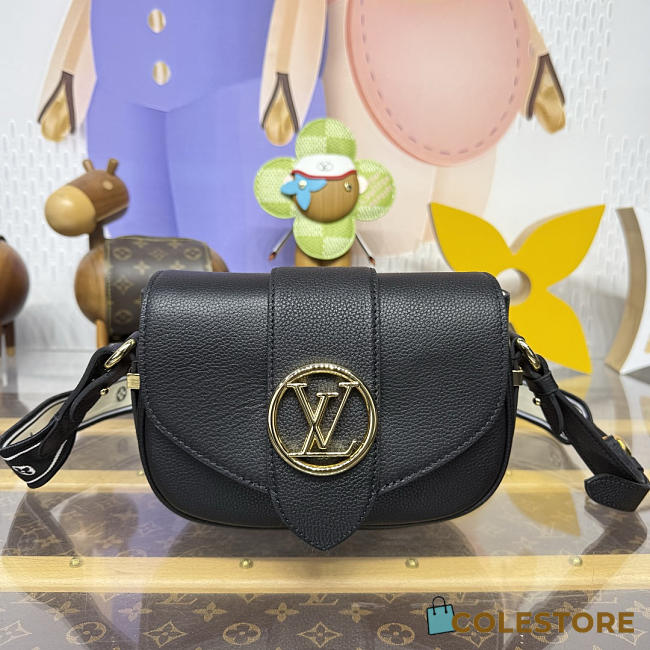 Colestore Louis Vuitton Microchipped Black Soft Pont 9 PM 25x17.5x8cm - 1