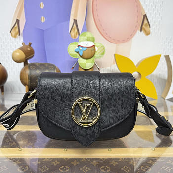 Colestore Louis Vuitton Microchipped Black Soft Pont 9 PM 25x17.5x8cm