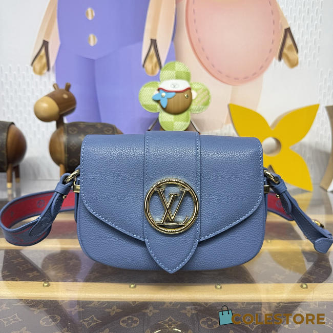 Colestore Louis Vuitton Microchipped Blue Soft Pont 9 PM 25x17.5x8cm - 1