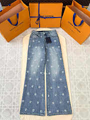 Colestore  Louis Vuitton LV Ski Signature Sequin Boot-Cut Jeans - 1