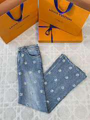 Colestore  Louis Vuitton LV Ski Signature Sequin Boot-Cut Jeans - 5