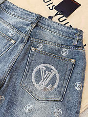 Colestore  Louis Vuitton LV Ski Signature Sequin Boot-Cut Jeans - 3