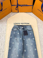 Colestore  Louis Vuitton LV Ski Signature Sequin Boot-Cut Jeans - 2