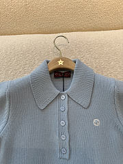 Colestore Gucci Wool Cashmere Polo Top Sky Blue  - 6