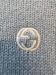 Colestore Gucci Wool Cashmere Polo Top Sky Blue  - 2