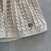 Colestore Miu Miu Crochet Mini Skirt in Beige - 3