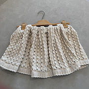 Colestore Miu Miu Crochet Mini Skirt in Beige - 2