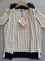 Colestore Miu Miu Openwork zip-up cardigan in Beige - 6