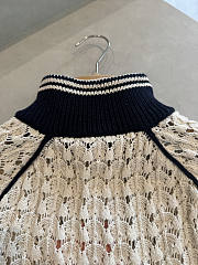 Colestore Miu Miu Openwork zip-up cardigan in Beige - 4
