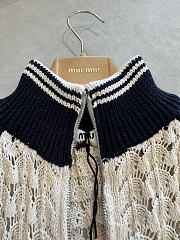 Colestore Miu Miu Openwork zip-up cardigan in Beige - 2