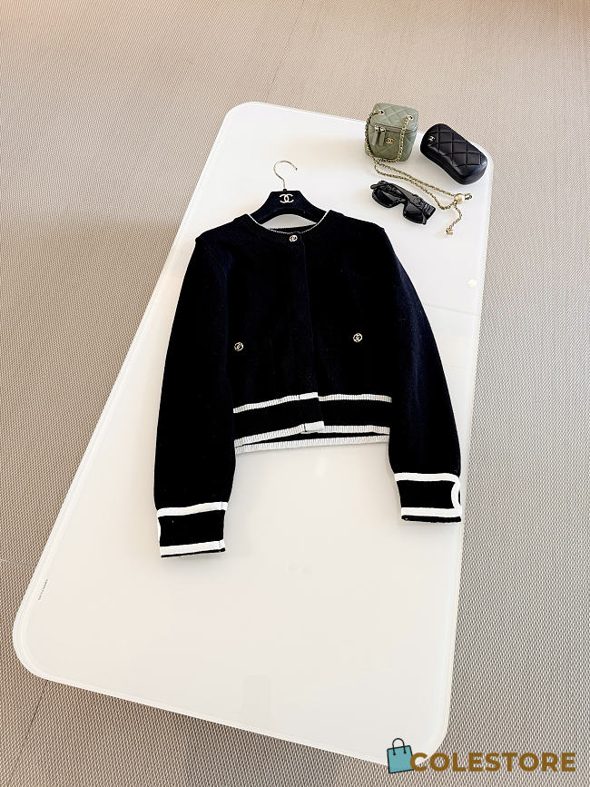 Colestore Chanel Jacket Knit, Black & White - 1