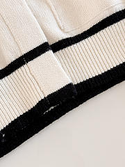 Colestore Chanel Jacket Knit, White & Black - 5