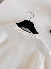 Colestore Chanel Jacket Knit, White & Black - 3