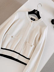 Colestore Chanel Jacket Knit, White & Black - 2