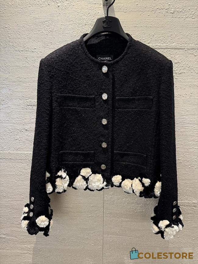 Colestore Chanel Jacket   Cotton & Synthetic Fibers  Black & White - 1