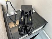 Colestore Chanel Camellia Patent Leather Pumps with CC Logo Black - 1