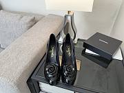 Colestore Chanel Camellia Patent Leather Pumps with CC Logo Black - 4