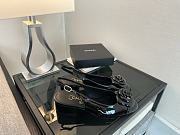 Colestore Chanel Camellia Patent Leather Slingback Pumps with CC Logo Black - 6