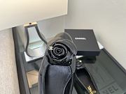 Colestore Chanel Camellia Patent Leather Slingback Pumps with CC Logo Black - 4