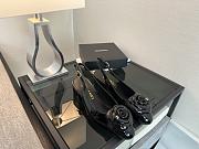 Colestore Chanel Camellia Patent Leather Slingback Pumps with CC Logo Black - 3