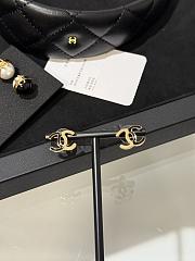 Colestore Chanel Enamel CC Earrings Black Gold - 5