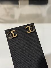 Colestore Chanel Enamel CC Earrings Black Gold - 3