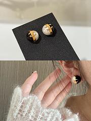 Colestore Chanel Black Lucite, Imitation Pearl And Gold Metal CC Earrings - 6