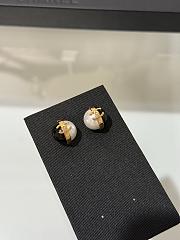 Colestore Chanel Black Lucite, Imitation Pearl And Gold Metal CC Earrings - 5