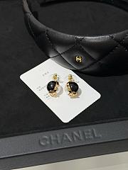 Colestore Chanel Black Lucite, Imitation Pearl And Gold Metal CC Earrings - 2