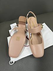 Colestore VALENTINO GARAVANI  Vlogo leather slingback Mary Jane pumps Beige 6.5cm - 5