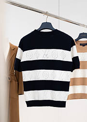 Colestore  Louis Vuitton Openwork Striped Knit Top Black - 4