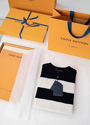 Colestore  Louis Vuitton Openwork Striped Knit Top Black - 3