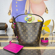 Colestore Louis Vuitton LV All In BB Monogram/Exotic Crocodile Fuchsia 16x18x12cm - 1